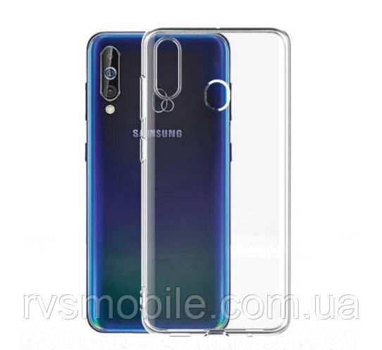 Силіконовий чохол для Samsung Galaxy A60 - Прозорий (із заглушками)