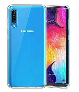 Силіконовий чохол для Samsung Galaxy A70 - Прозорий (із заглушками)