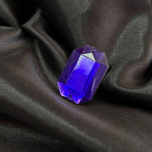 20 шт - Стрази акрилові пришивні 18х25 мм, синій електрик