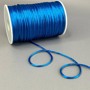Шнур корсетний (сатиновий, шовковий) 2мм - синій