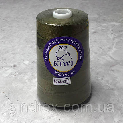 425 Армовані Kiwi (ківі) нитки 20/2 3000 ярдів, хакі, фото 3