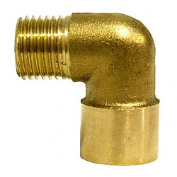 Кут для труб з'єднувальний Valve J.G. 1/4 дюйма внутрішнє зовнішнє різьблення латунний