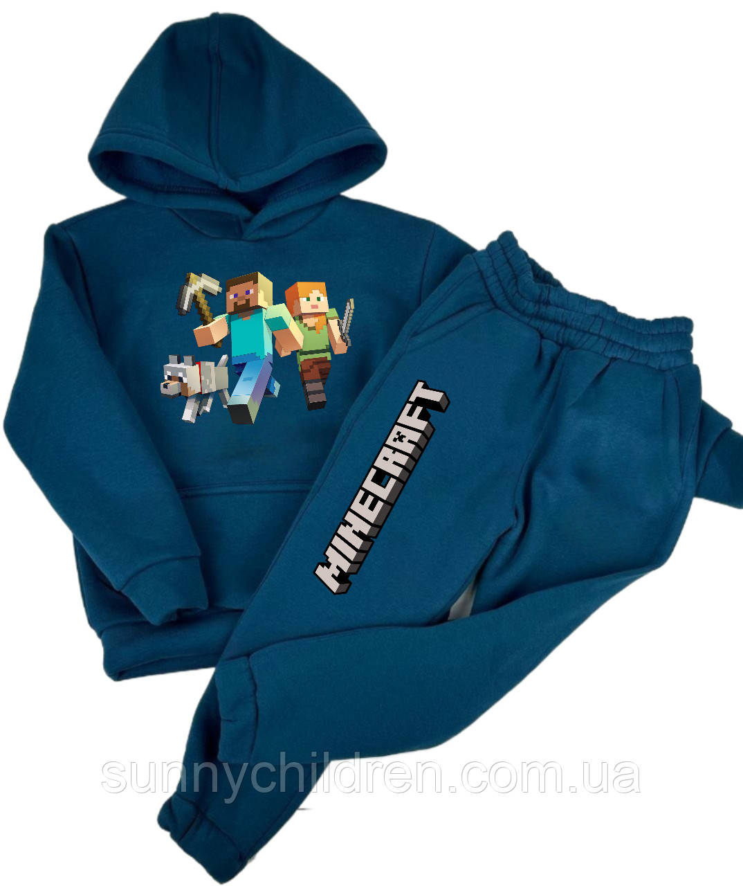 Костюм Minecraft із флісу з худі та штанами