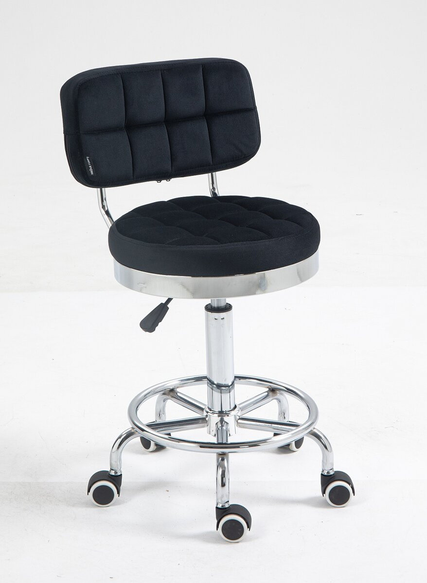 Перукарське крісло на пневматиці Hrove Form HR636 чорний велюр