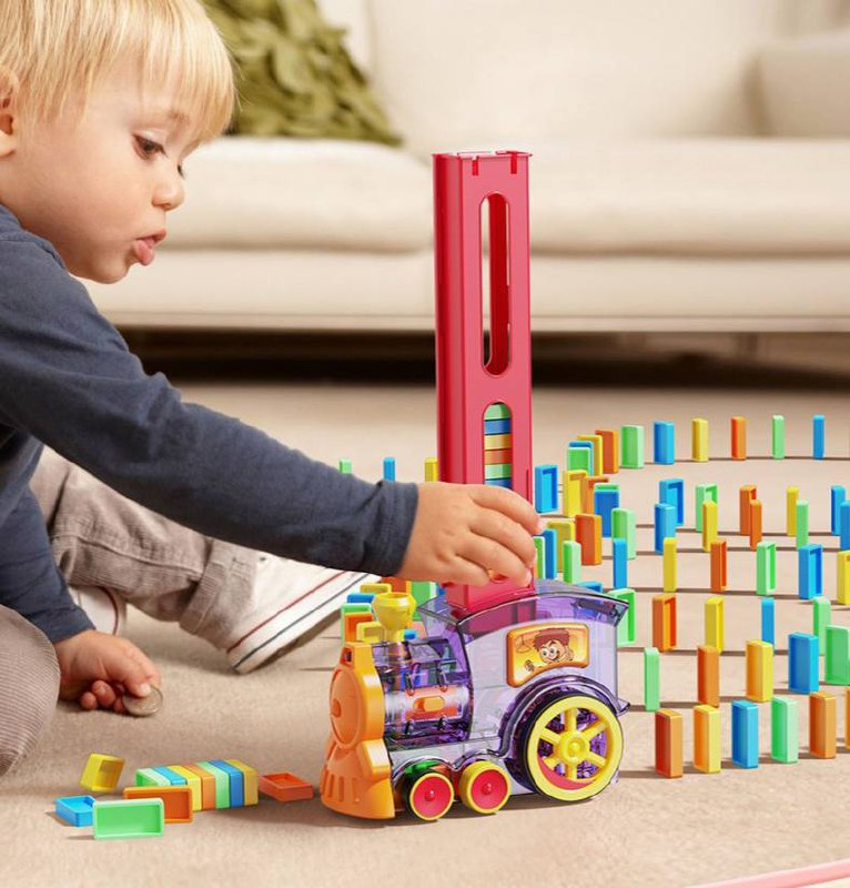 Розвиваюча іграшка потяг доміно X007 з аксесуарами, фото 1