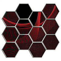 Декоративна ПВХ плитка на самоклейці інтер'єрна соти 280х300х5мм, ціна за 1 шт.