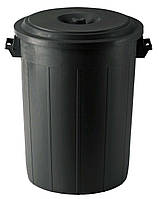 Контейнер для корму пластиковий із кришкою, 70 л чорний