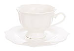Набір білий фарфоровий чашка з блюдцем 170мл (6шт) BonaDi