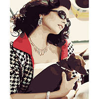 Картини по номерах "Леді з собачкою" 40х50см №GS1267/Strateg/