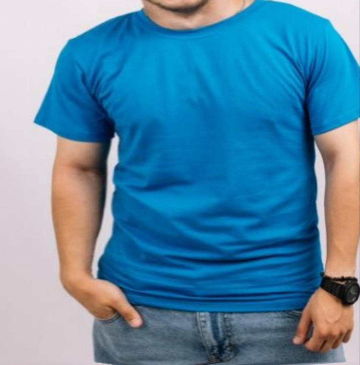 Футболка універсальна БАТАЛ однотонна вільного силуету 3XL 4XL 5XL 6XL 100% бавовна БЛАКИТНИЙ