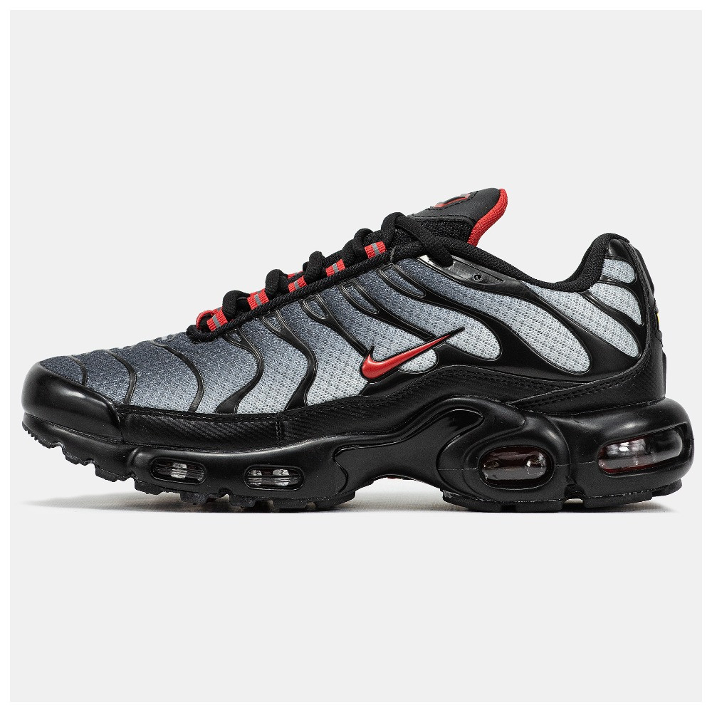Чоловічі кросівки Nike Air Max TN Plus Grey Red Black, сірі кросівки найк аір макс тн плюс