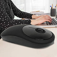 Портативна бездротова комп'ютерна мишка UKC Mouse 150, чорна ART-4462