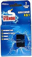 DUCK твердий підвісний змінний 2шт*40г Аква 4 в 1 синій для унітазів