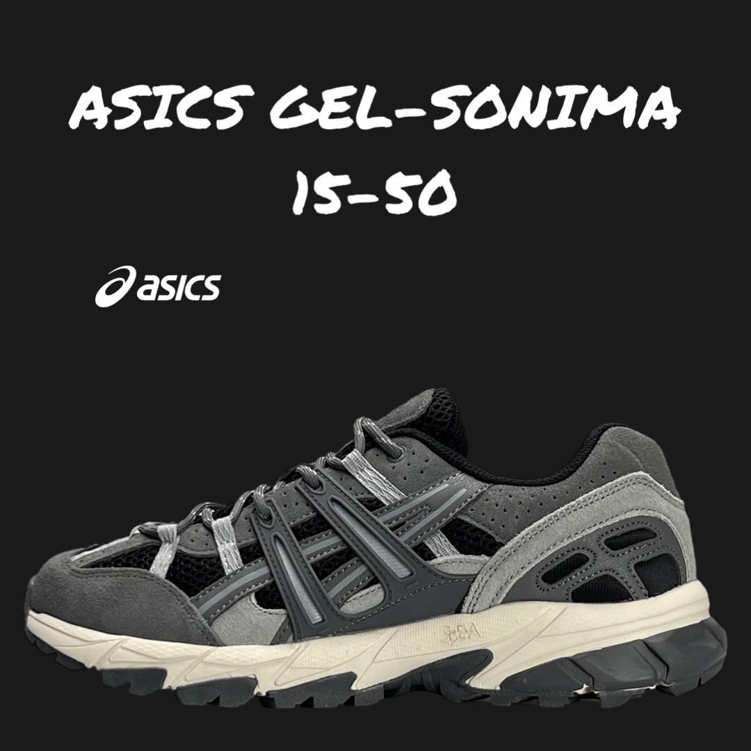 Чоловічі кросівки ASICS Gel-Sonoma 15-50 Black Grey Beig, чоловічі кеди Асикс текстиль шкіра замша 41