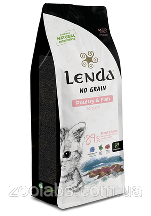 Корм Lenda для кошенят з домашньої птиці та риби | Lenda Kitten Poultry & Fish Grain Free 2 кг, фото 1