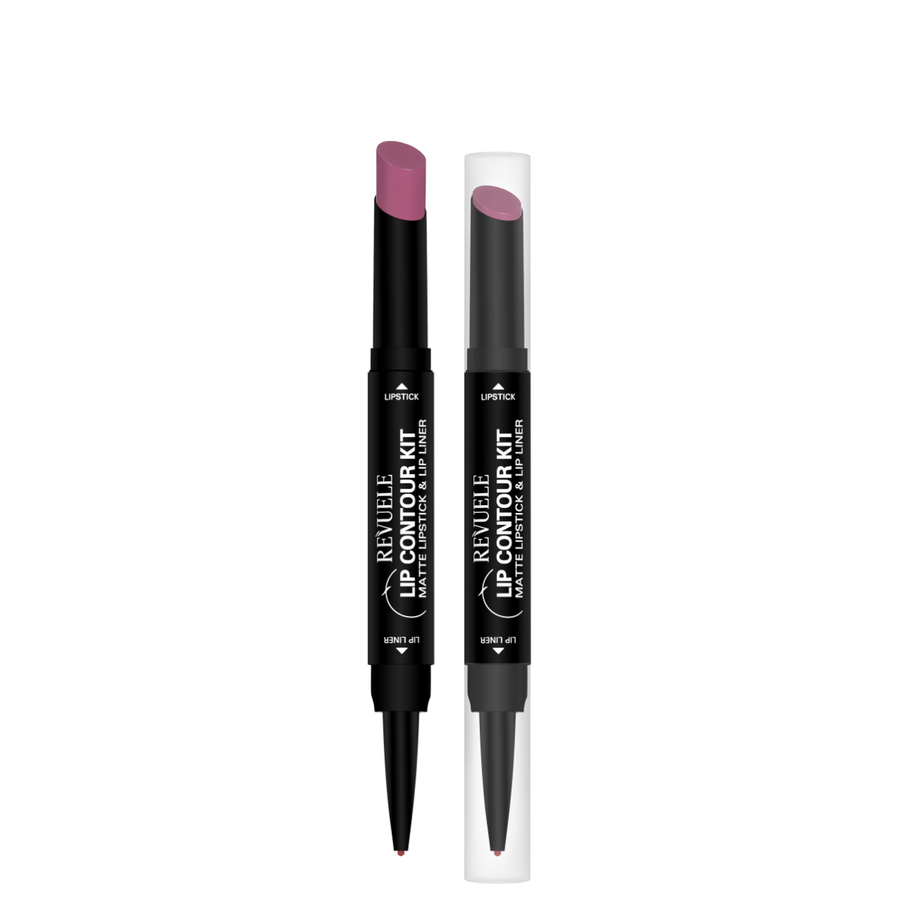 Помада матова з олівцем для губ 2 в 1 Revuelle Lip Contour Kit тон 03 Сливова, 1,8 + 0,2 г, фото 1
