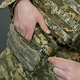 Бронезахист для військових  Сумка-напашник піксель M з балістичним пакетом 2 клас захисту PE Kiborg GU Сordura, фото 9