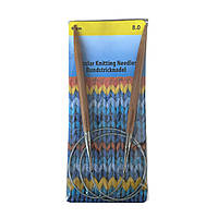 Кругові Спиці бамбукові металевий трос 80см №8 мм