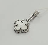 Підвіска "Клевер" зі срібла з перламутром, фото 2