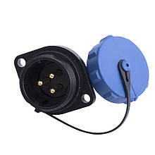 Роз'єм герметичний IP68. SP21 Гніздо-3pin (L-KLS15-W21B3-03)