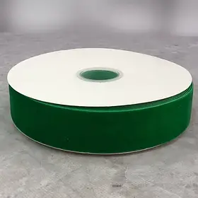 Стрічка оксамитова зелена  4 см 23м