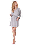 Халат для вагітних та годування 25004 сірий меланж, фото 3