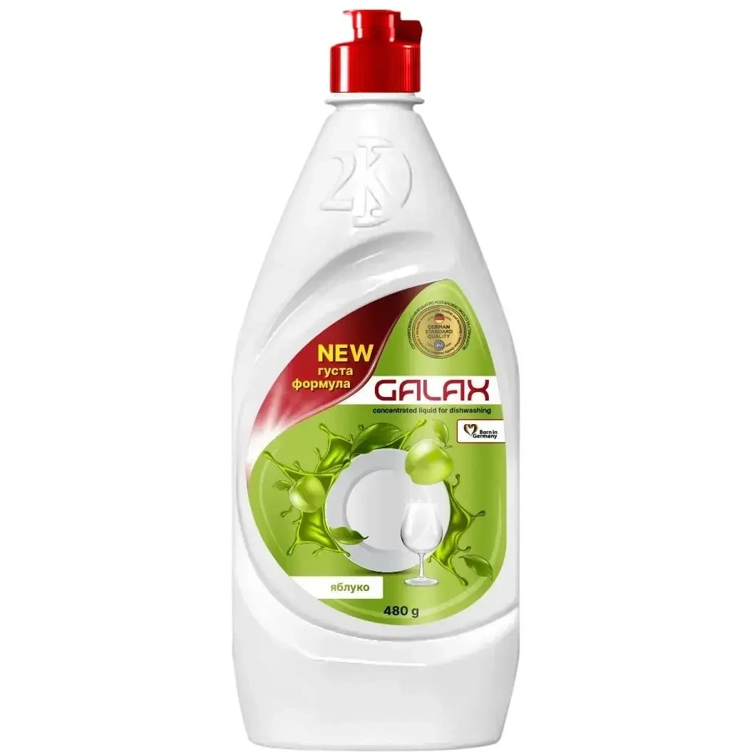 Засіб для миття посуду Galax, яблуко, 480 г