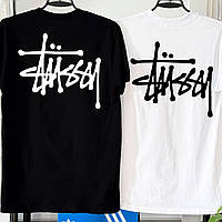 Футболка STUSSY Basic - Кофта STUSY Classic - Стуси Чорний / Білий