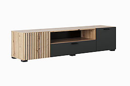 ТВ-тумба 1.8 у вітальню, спальню Зара дуб артизан/антрацит Світ Меблів