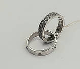 Підвіска "Два колечка" зі срібла з куб.цирконієм, фото 3