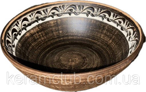 Миска з червоної глини КерамПолуп V 400 мл