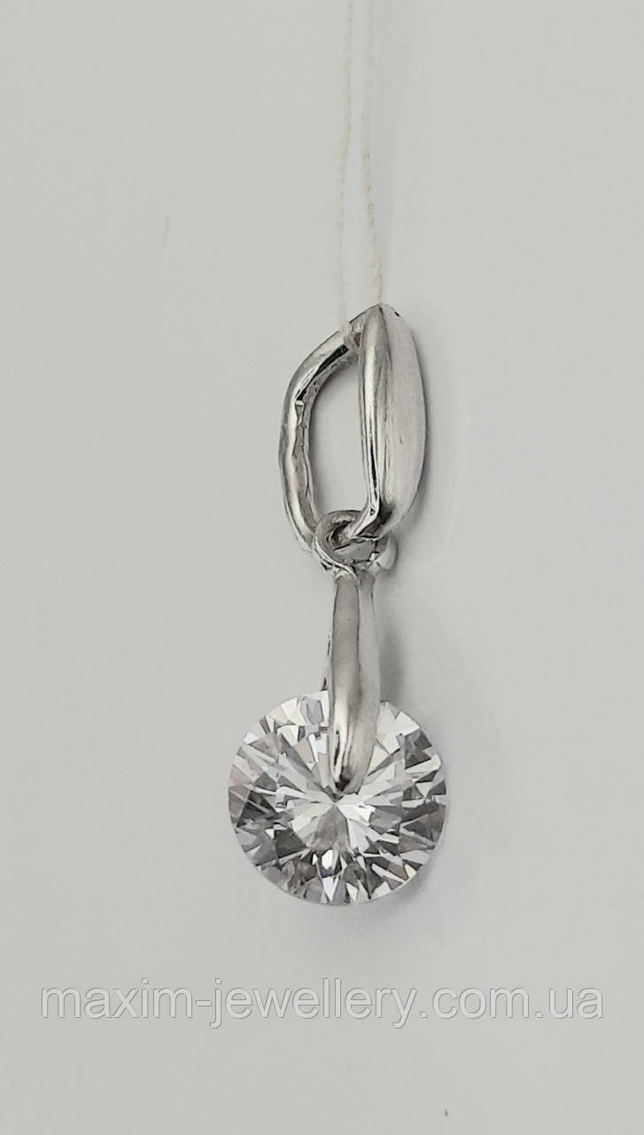 Підвіска зі срібла з куб.цирконієм, фото 1