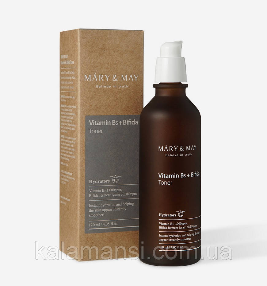Тонер з біфідобактеріями та вітаміном B5 Mary&May Vitamine B5 Bifida Toner 120 мл