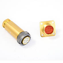 Роз'єм IP68 KLS15-RCS01-PC7 T/B (роз'єм 7 конт, М12, вилка на кабель + гніздо блокове)