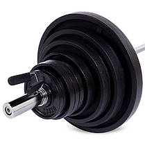 Штанга пряма зі сталевими дисками Zelart TA-7232 довжина-2,18м 50мм 140кг Код TA-7232, фото 2