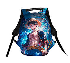 Рюкзак антикрадій з принтом «Lufie on the space background. One Piece» 34х45х17 см