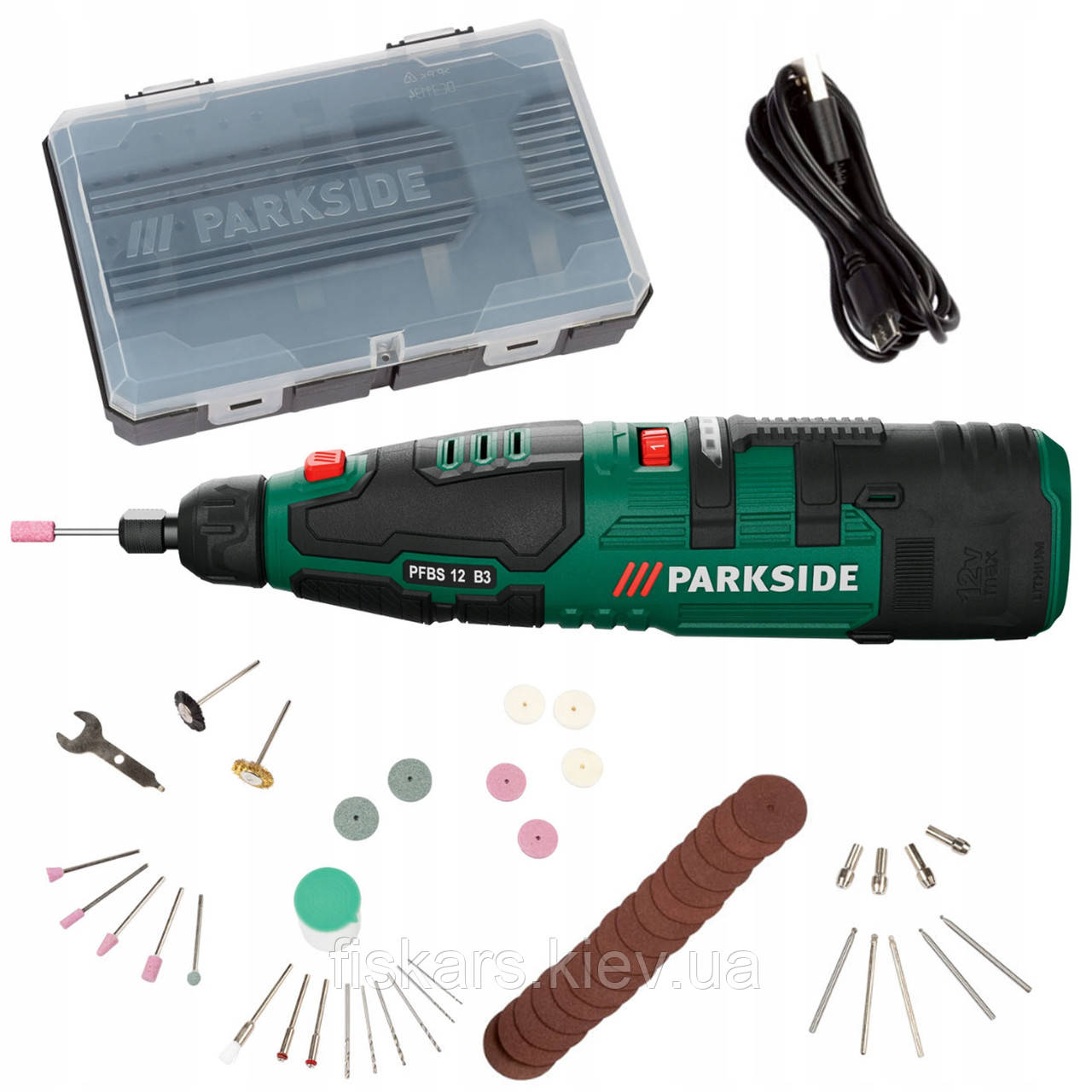 Акумуляторна шліфувальна гравер машина Parkside PFBS 12 C6
