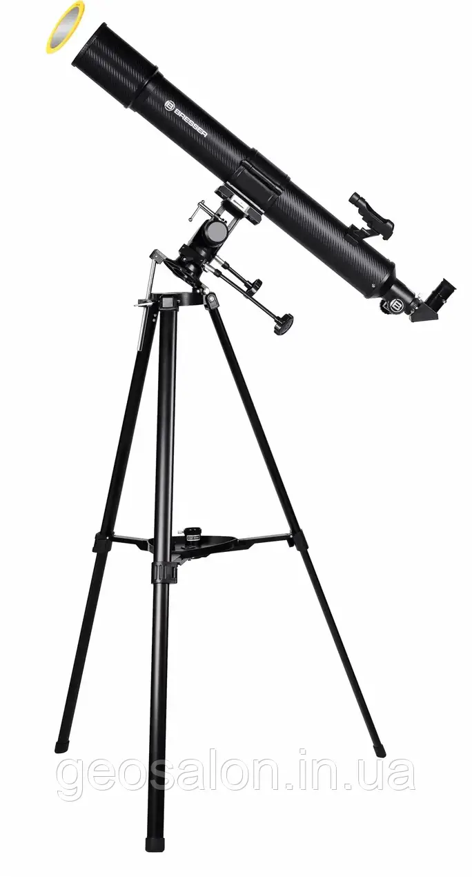 Телескоп Bresser Taurus 90/900 NG Carbon з сонячним фільтром і адаптером для смартфона