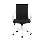 Офісне крісло АКЛАС Арсі чорне сидіння з білим пластиком каркасом на колесиках, фото 2