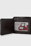 Чоловічий шкіряний гаманець на кнопці Desisan 311-9 коричневий, фото 6