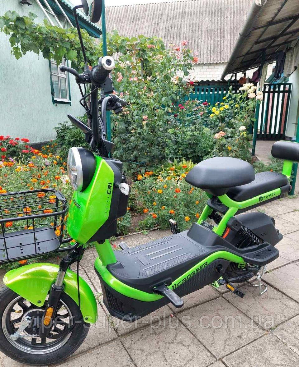 Електроскутер Електровелосипед Двохмісний Crosser CR1 2025 (600W, 60V, 20Ah) Зеленый