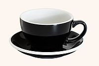 LOVERAMICS EGG Cafe Latte Cup (чорна) чашка і блюдце Латте 300 мл