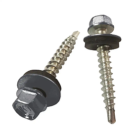 Саморіз 4,8x35 мм для кріплення легких конструкцій до дерев'яних основ, із шайбою EPDM, 7024