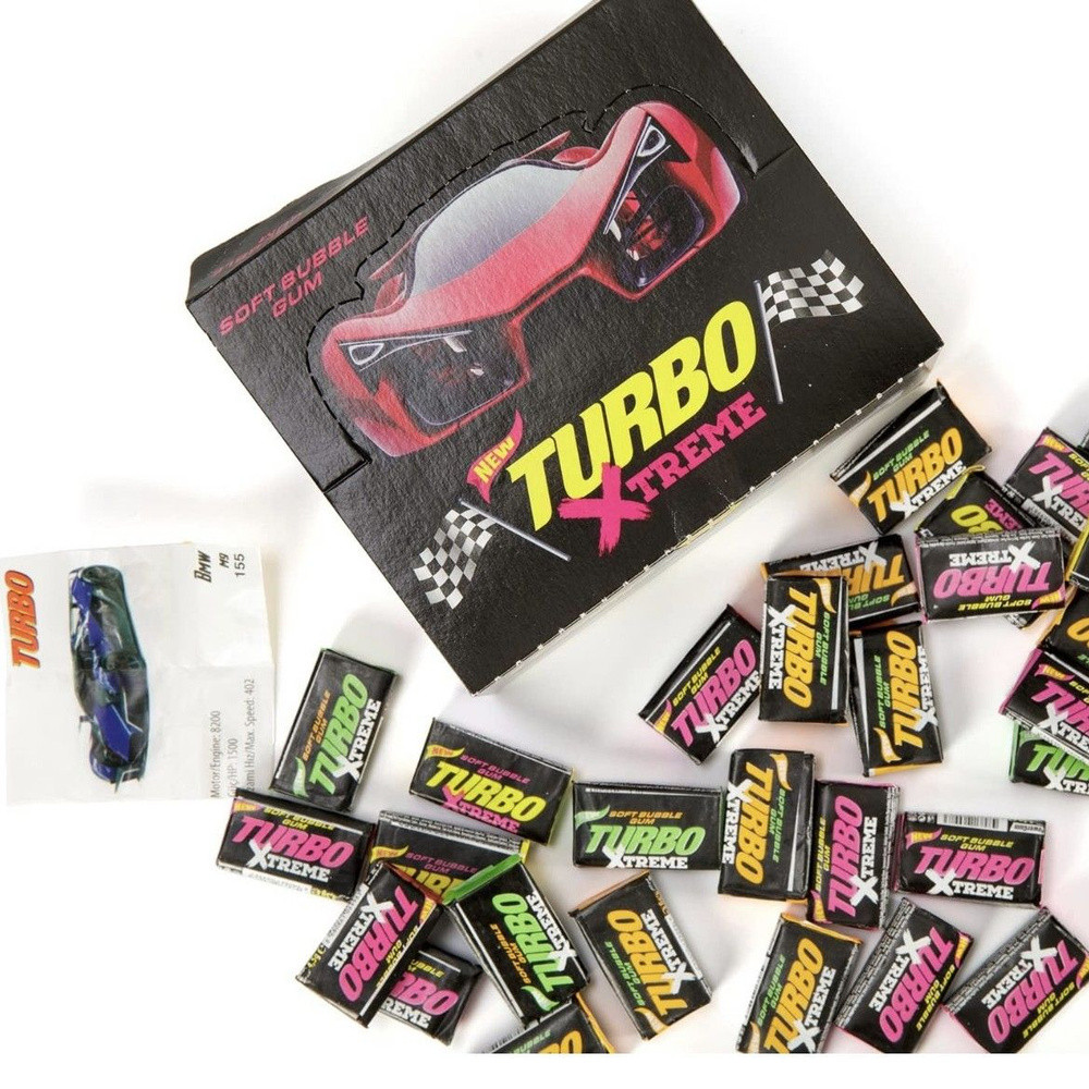 Жувальна гумка Turbo Xtreme, жуйки турбо екстрим 100 шт