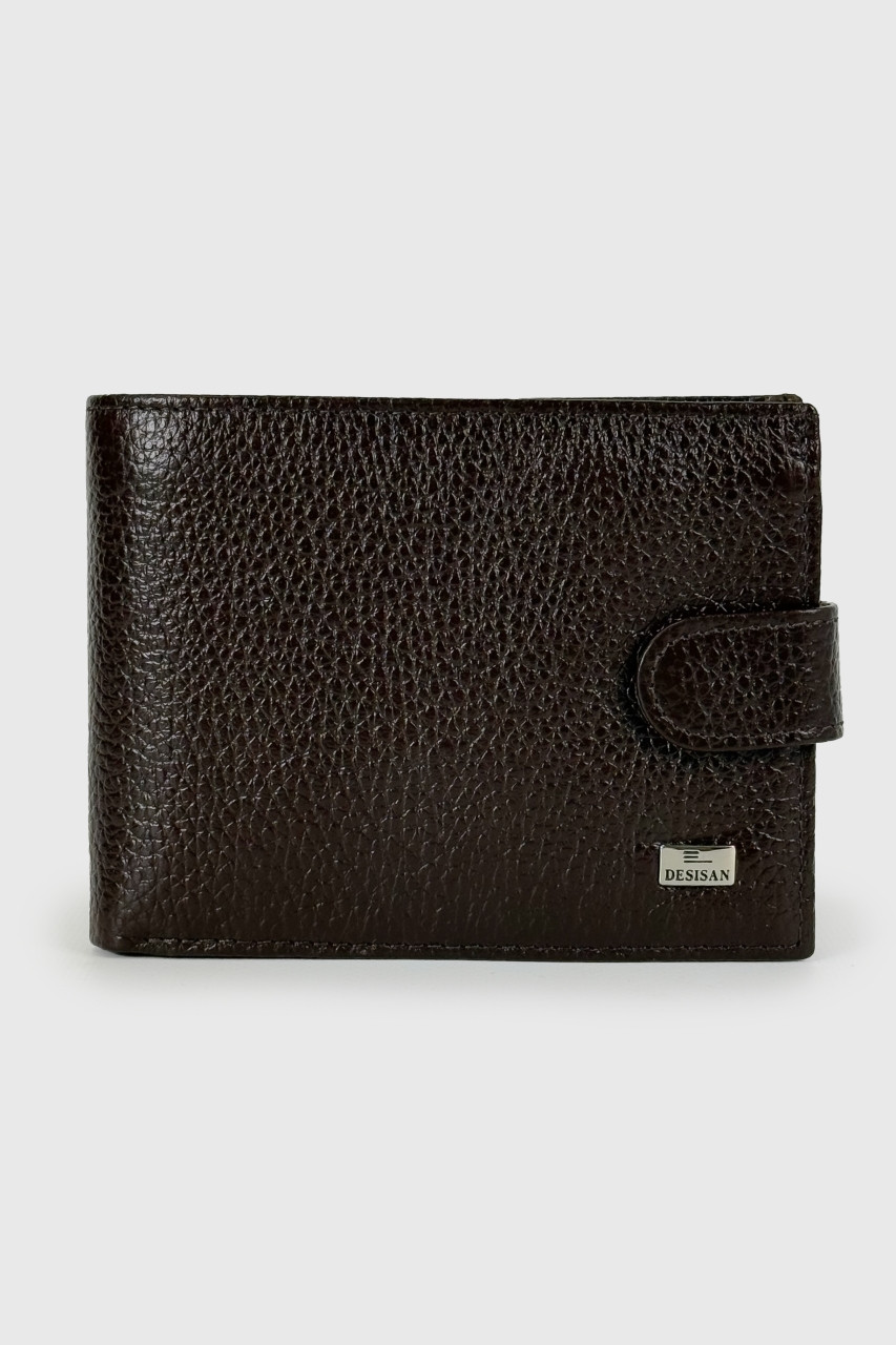 Чоловічий шкіряний портмоне Desisan 741-9 коричневий, фото 1