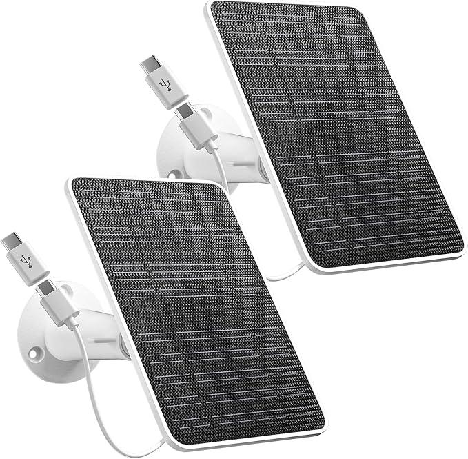 Сонячна панель для камери відеоспостереження Outdoor Wireless Camera Solar Panel 6 Вт, 2 шт