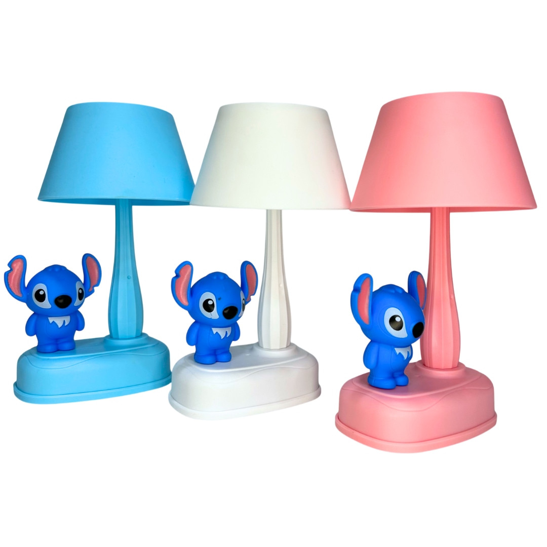 Світильник дитячий + нічник Стіч під торшером h-19 см з наклейками, асорті (зарядка від USB) 343-В, фото 1