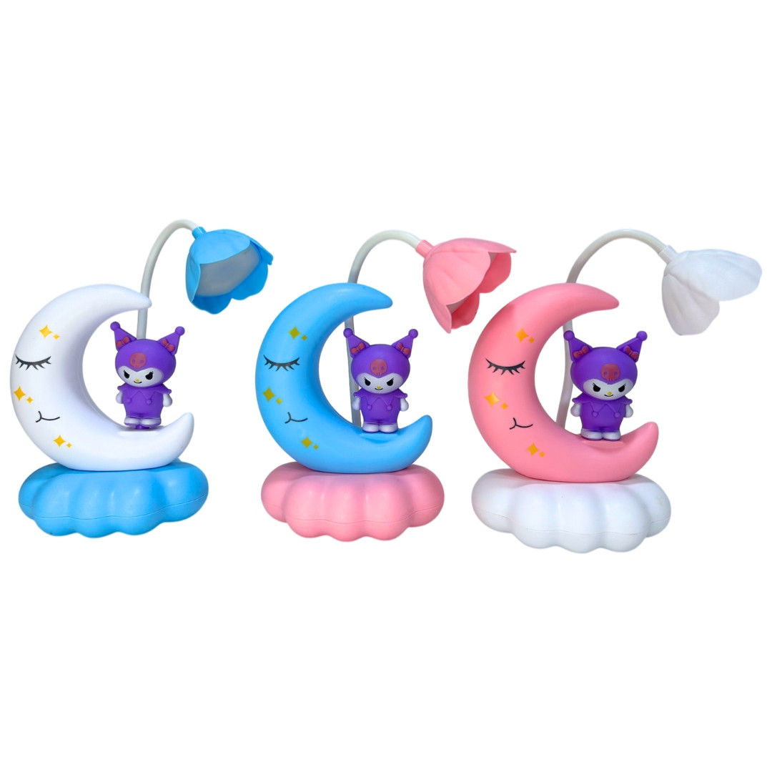 Світильник дитячий + нічник Куромі Kuromi на місяці h-17 см, асорті (зарядка від USB) 352-А, фото 1