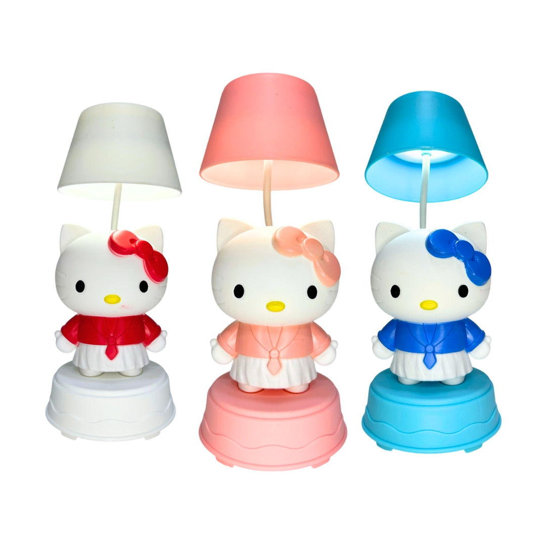 Світильник дитячий + нічник зі стругачкою, Hello Kitty h-23 см з наклейками, асорті (зарядка від USB) 278-А, фото 1