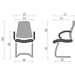 Крісло конференційне АКЛАС Атлант CF (XY-7147-G) чорне, фото 6